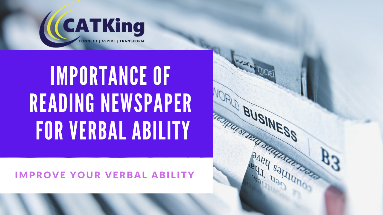 catking cover page imprtance of reading newspaper for verbal ability