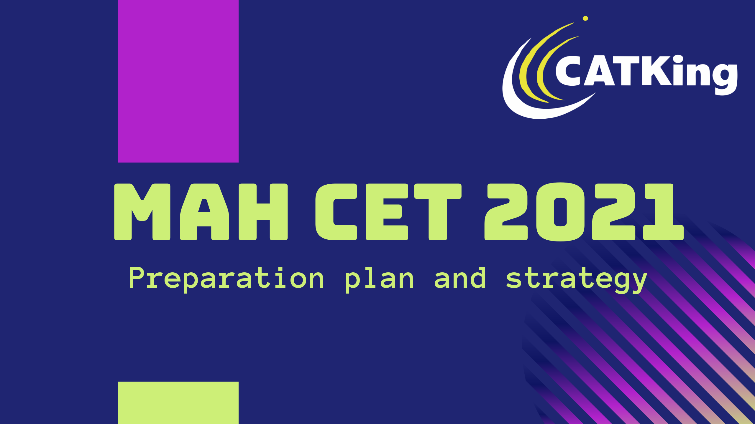 MAH CET 2021 Plan CATKing